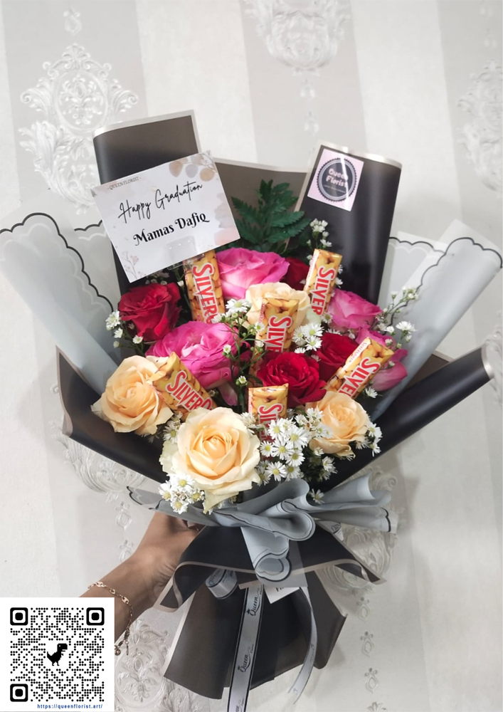 Fresh Flower Rose + Coklat SilverQueen